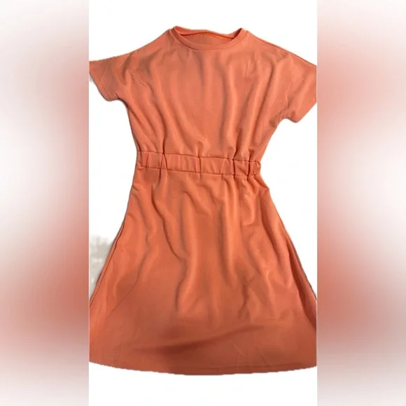 Orange Short Sleeve Dress - Picture 3 of 4